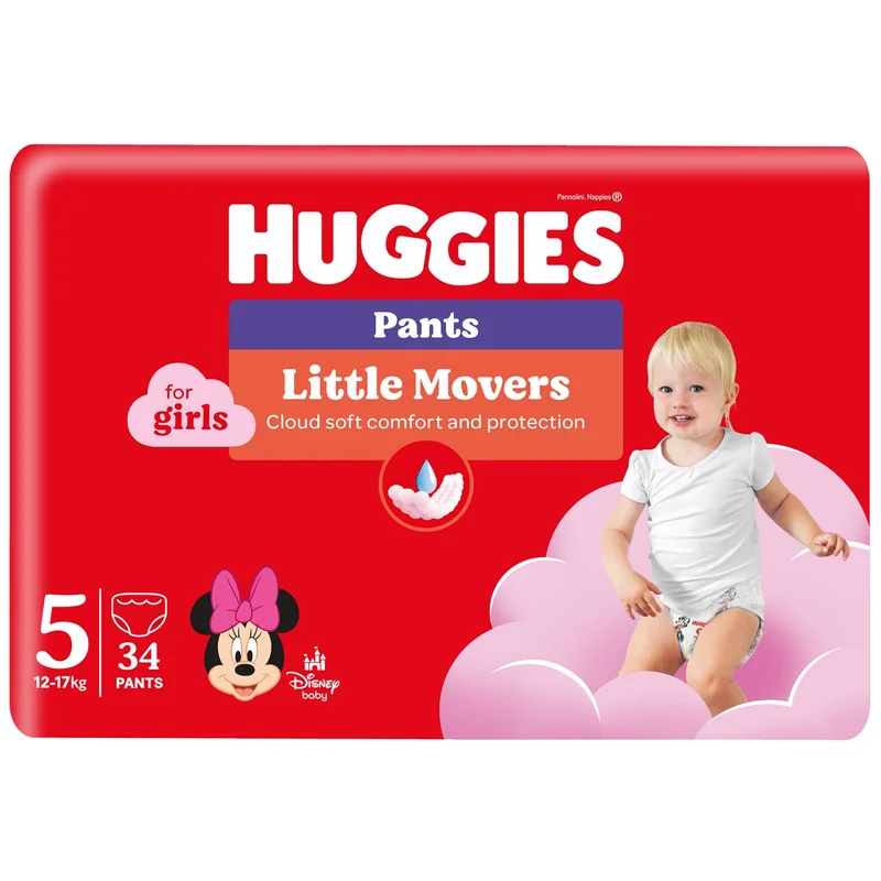 HUGGIES 34 Scutece Chilotel Marimea Fetite 17000g