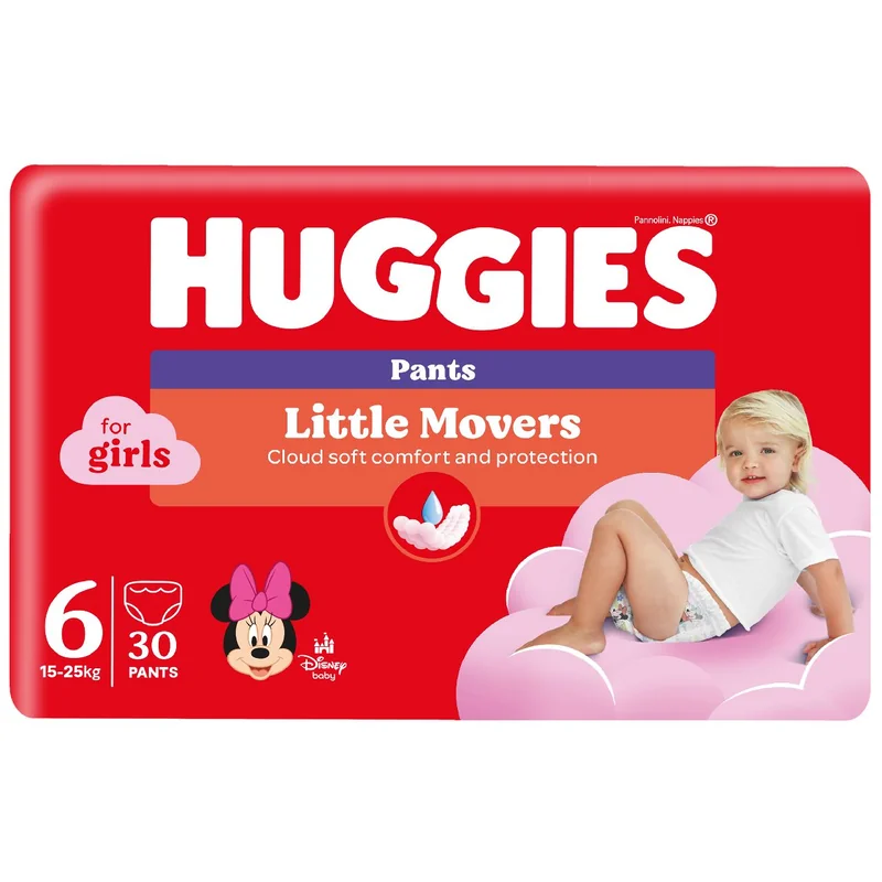 HUGGIES 30 Scutece Chilotel Marimea Fetite 25000g