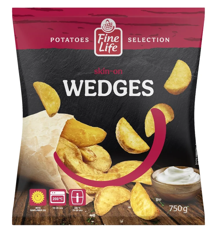FINE LIFE Life Cartofi Wedges 750g