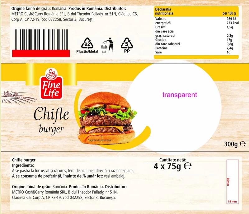 FINE LIFE Life Chifle Burger 300g