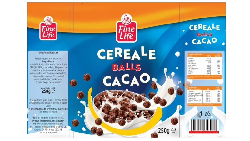 FINE LIFE Life Cereale Balls Cacao 250g
