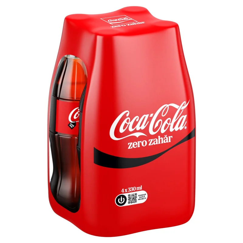 COCA-COLA Zahar Carbogazoasa Fara_zahar Sticla 4x330ml