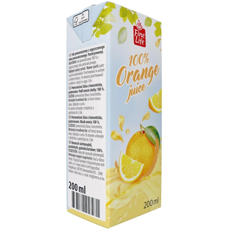FINE LIFE Life Suc Portocale Tetra Pak 200ml