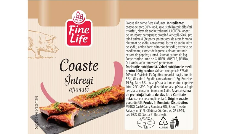 FINE LIFE Life Coaste Intregi Afumate Cca 1000g