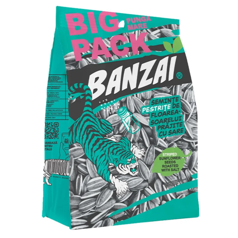 Banzai Seminte Pestrite Floarea Soarelui Prajite 165g