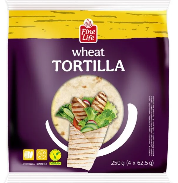 FINE LIFE Life Tortilla 4x25 Cm 25cm 250g