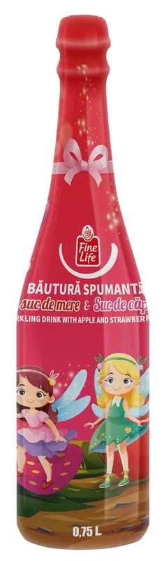 FINE LIFE Life Spumant Mere Capsuni Merecapsuni Fara_alcool 750ml