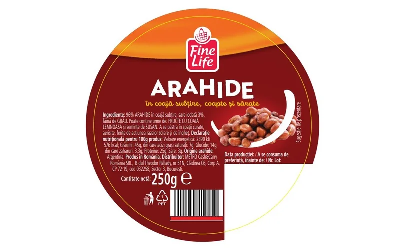 FINE LIFE Life Arahide Coaja Coapte 250g