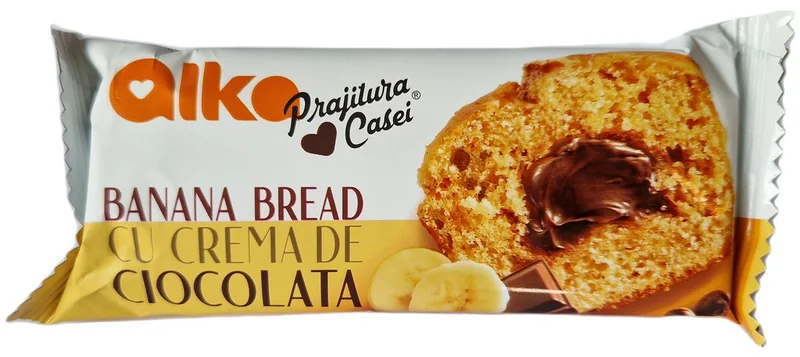 PRAJITURA CASEI Piure Banana Cream Ciocolata 14x55g
