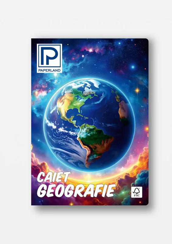 PAPERLAND Caiet Geografie Portrait A4 File 1200g
