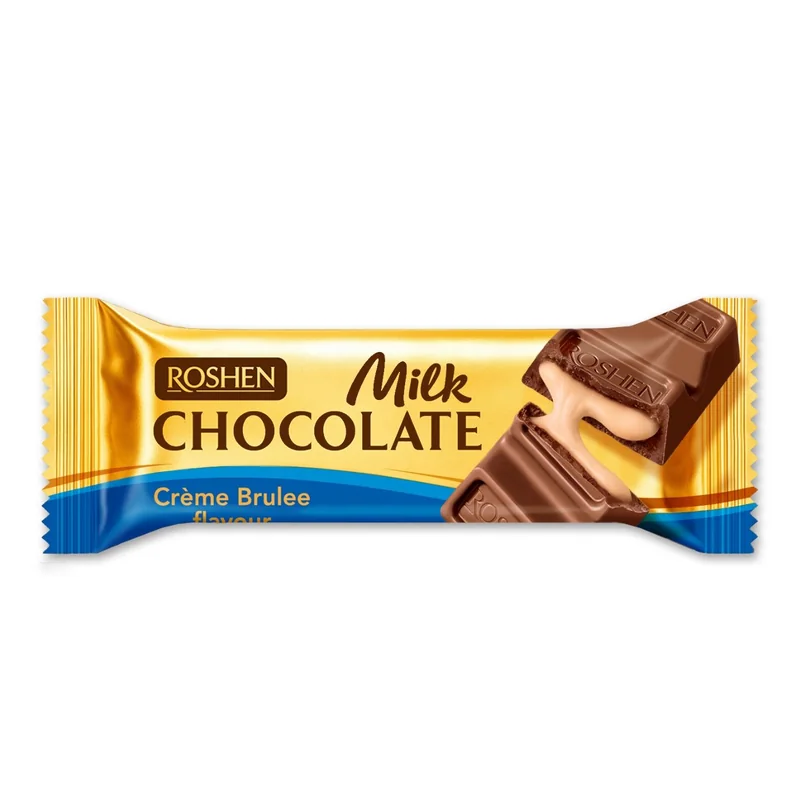 Roshen Baton Ciocolata Lapte Umplutura Cream Zahar Ars 35g